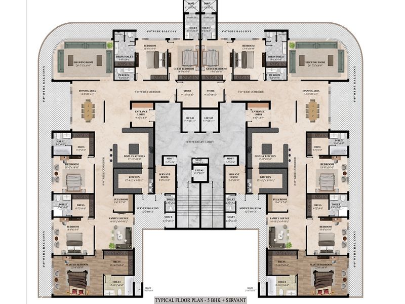 Marbella Grand Mohali — 5 BHK Floor Plan thumbnail