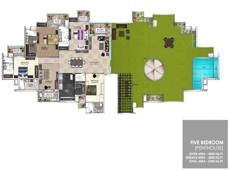Maya Garden City — 5 BHK Floor Plan thumbnail