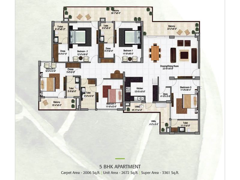 Green Lotus Saksham — 5 BHK Floor Plan thumbnail