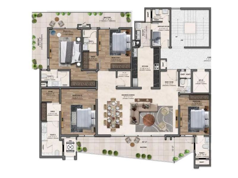 Vamana Arvindam — 4 BHK Floor Plan thumbnail