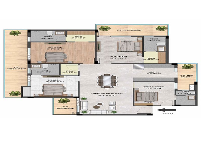 Skyline Elevate — 4 BHK Floor Plan thumbnail