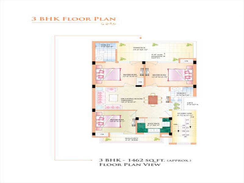 Urban Vatika — 3 BHK Floor Plan thumbnail