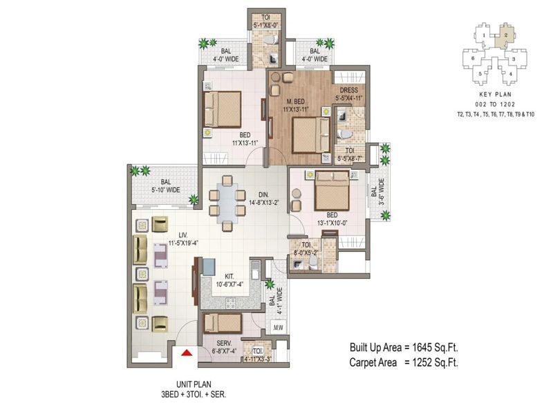 Savitry Greens — 3 BHK Floor Plan thumbnail