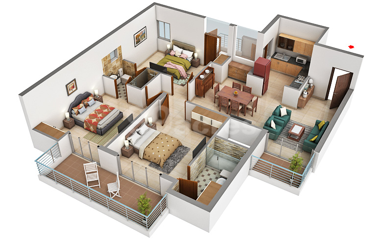 The Medallion Mohali — 3 BHK Floor Plan thumbnail