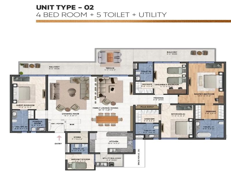Medallion Aurum — 4 BHK Floor Plan thumbnail