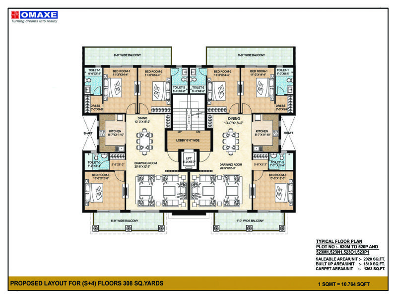 Celestia Royal Premier — 3 BHK Floor Plan (4)