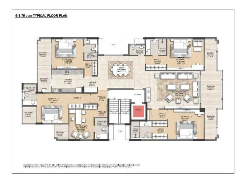 The Valley Gardens — 4 BHK Floor Plan thumbnail