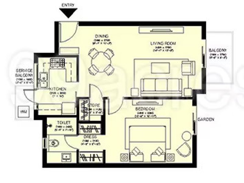 One Rise — 2 BHK Floor Plan thumbnail