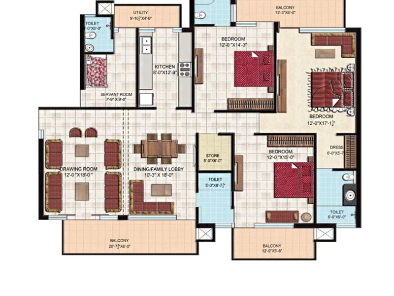 Gillco Parkhills — 4 BHK Floor Plan thumbnail
