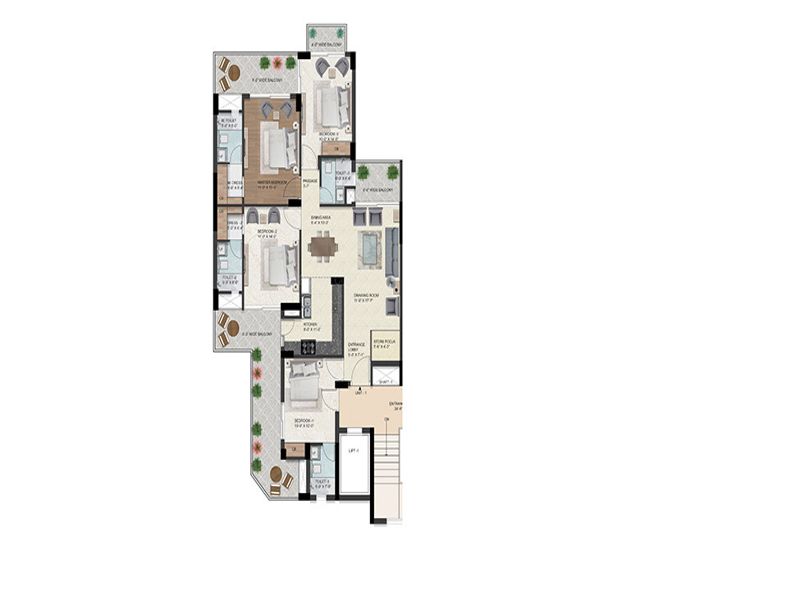 Exotic Magnifiq — 4 BHK Floor Plan thumbnail