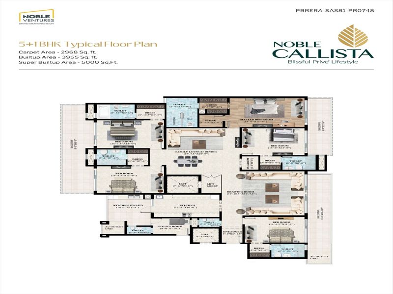 Noble Callista — 5 BHK Floor Plan thumbnail