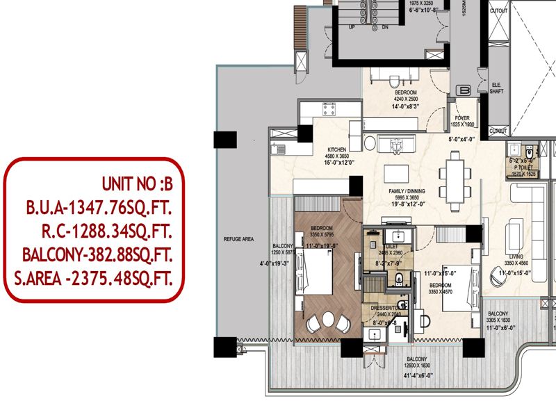 The Pinnacle — 3 BHK Floor Plan thumbnail