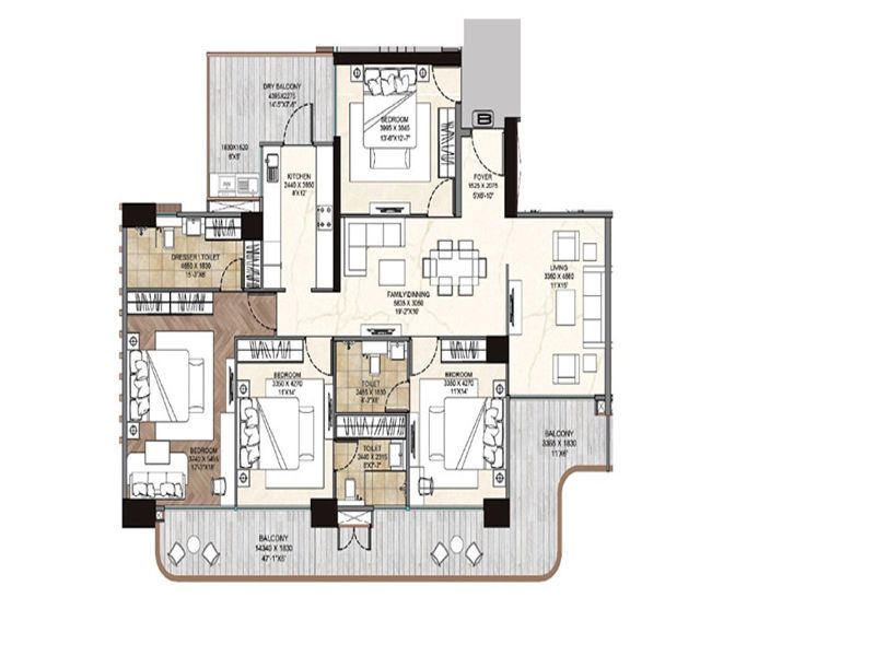 The Pinnacle — 4 BHK Floor Plan thumbnail