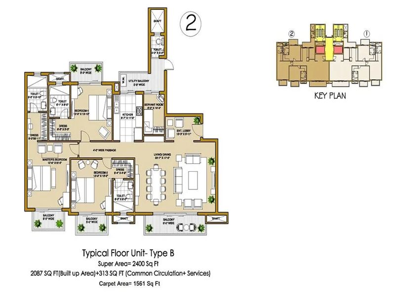 ATS Casa Espana — 3 BHK Floor Plan thumbnail