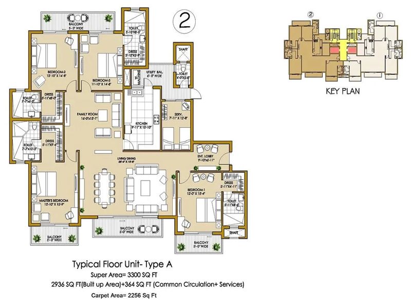 ATS Casa Espana — 4 BHK Floor Plan thumbnail