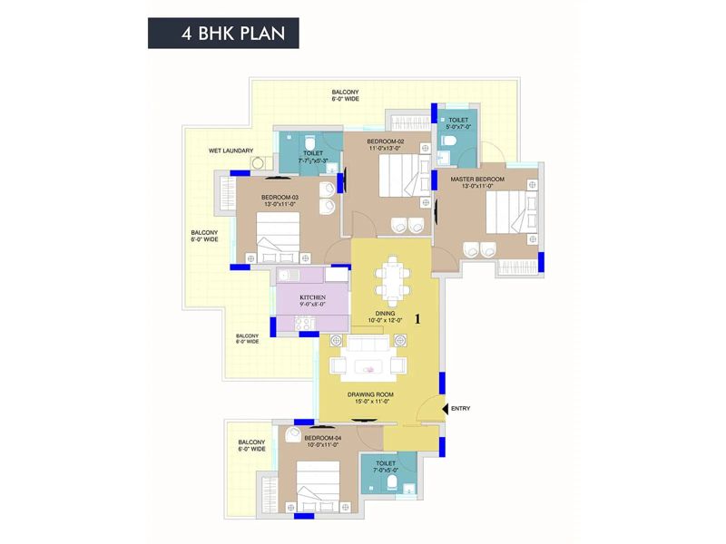 Regal Heights — 4 BHK Floor Plan thumbnail