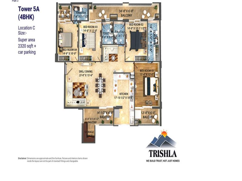 Trishla City — 4 BHK Floor Plan thumbnail