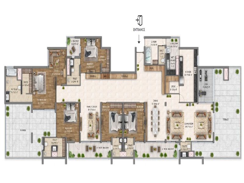 Wave Estate — 5 BHK Floor Plan thumbnail