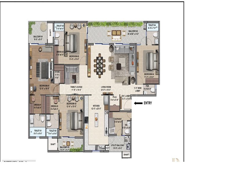 Affinity Belgravia — 4 BHK Floor Plan thumbnail