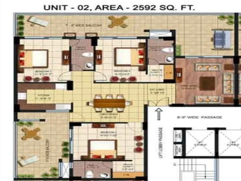 Palm Village — 3 BHK Floor Plan thumbnail