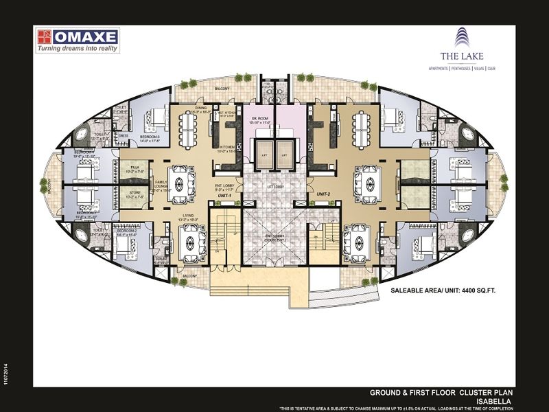 Omaxe The Lake — 4 BHK Floor Plan thumbnail