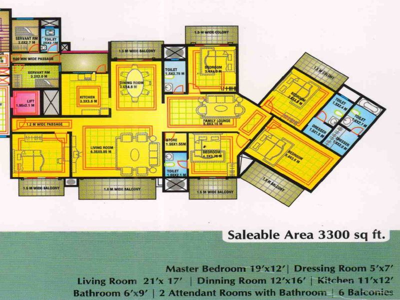 Manohar Multitech Towers — 5 BHK Floor Plan thumbnail
