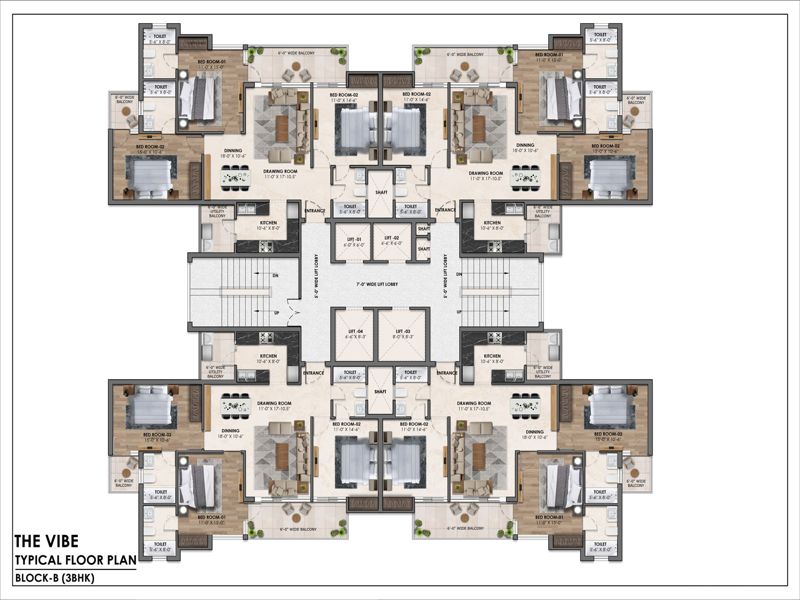 The Vibe — 3 BHK Floor Plan thumbnail