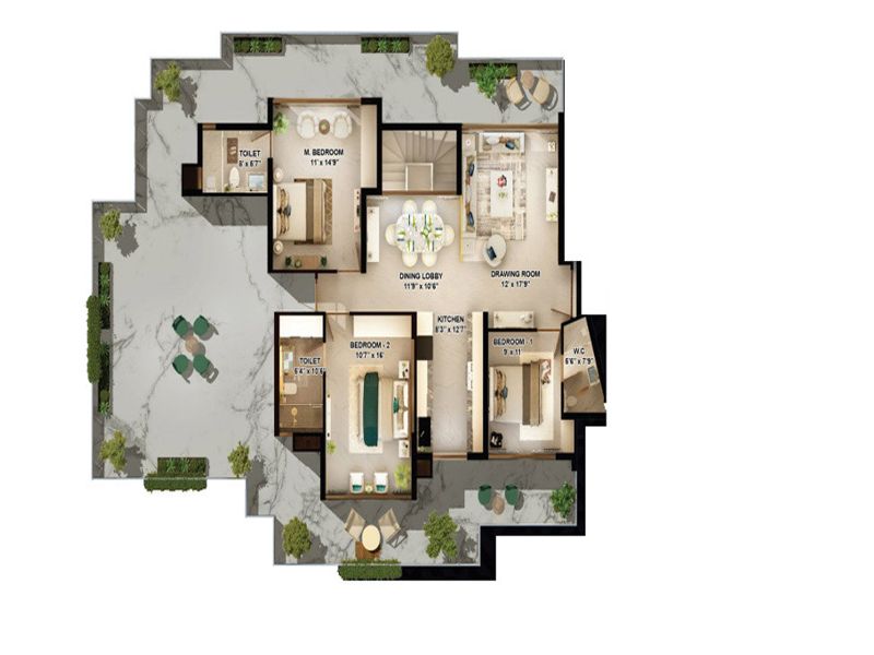 The Sky Heights — 5 BHK Floor Plan thumbnail