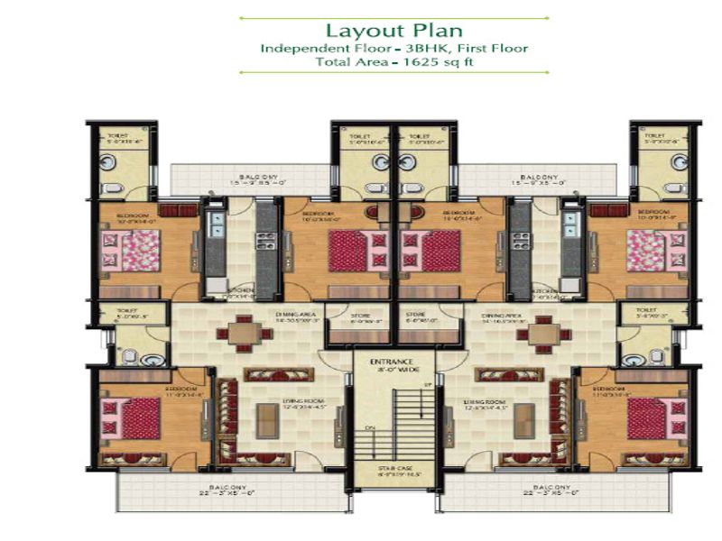 Gillco Palms — 3 BHK Floor Plan thumbnail