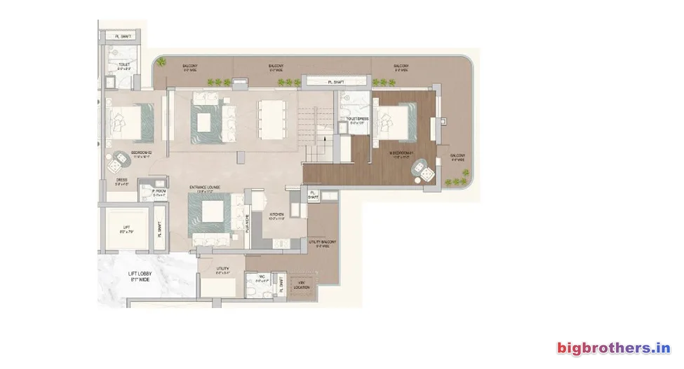Noble Aurellia — 4 BHK Floor Plan thumbnail