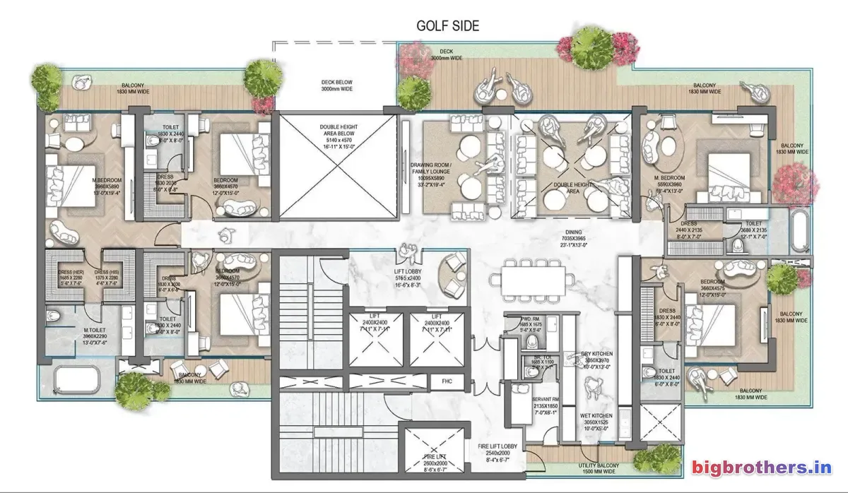 M3M JACOB & CO — 5 BHK Floor Plan thumbnail