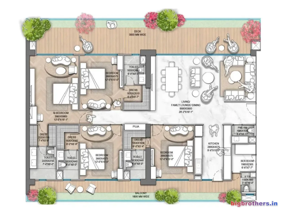 M3M JACOB & CO — 4 BHK Floor Plan thumbnail
