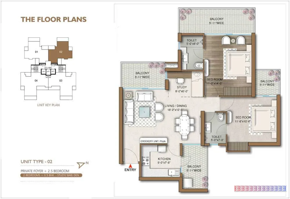 M3M Capital — 3 BHK Floor Plan thumbnail
