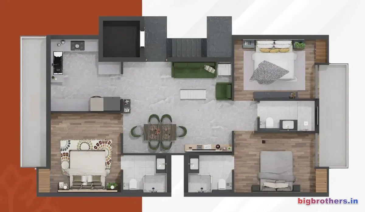 Alaknanda Towers — 3 BHK Floor Plan thumbnail