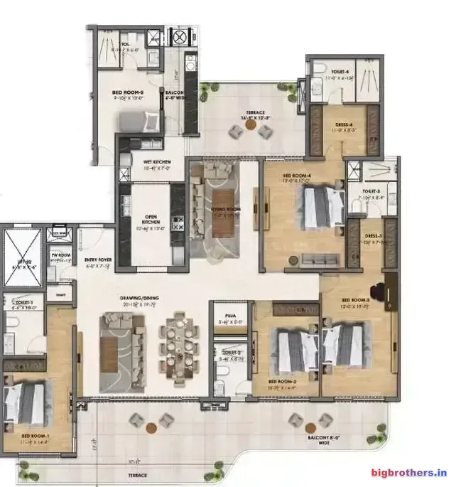 Vamana Riseonic — 4 BHK Floor Plan thumbnail