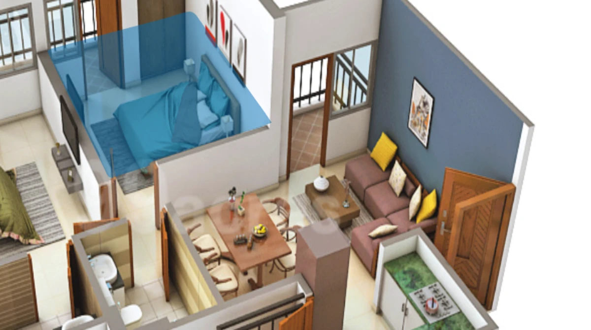 Panchsheel Greens 2 — 2 BHK Floor Plan thumbnail