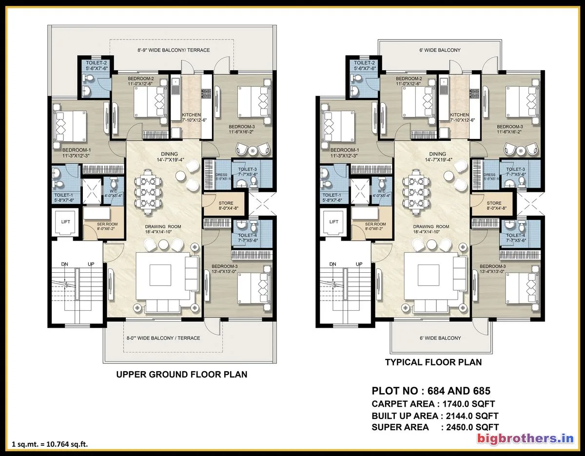 Celestia Royal Premier — 4 BHK Floor Plan
